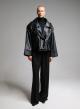 Black eco leather biker Jacket WLC - 1