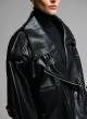 Black eco leather biker Jacket WLC - 2