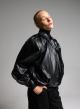 Black eco leather bomber Jacket WLC - 3