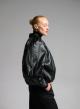 Black eco leather bomber Jacket WLC-5