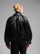 Black eco leather bomber Jacket WLC-8