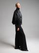 Black eco leather bomber Jacket WLC-7