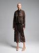 Chocolate lace Skirt with elasticated waistband with drawstring "AMBRELLE" Devotion Twins - 1