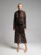 Chocolate lace Skirt with elasticated waistband with drawstring "AMBRELLE" Devotion Twins - 2