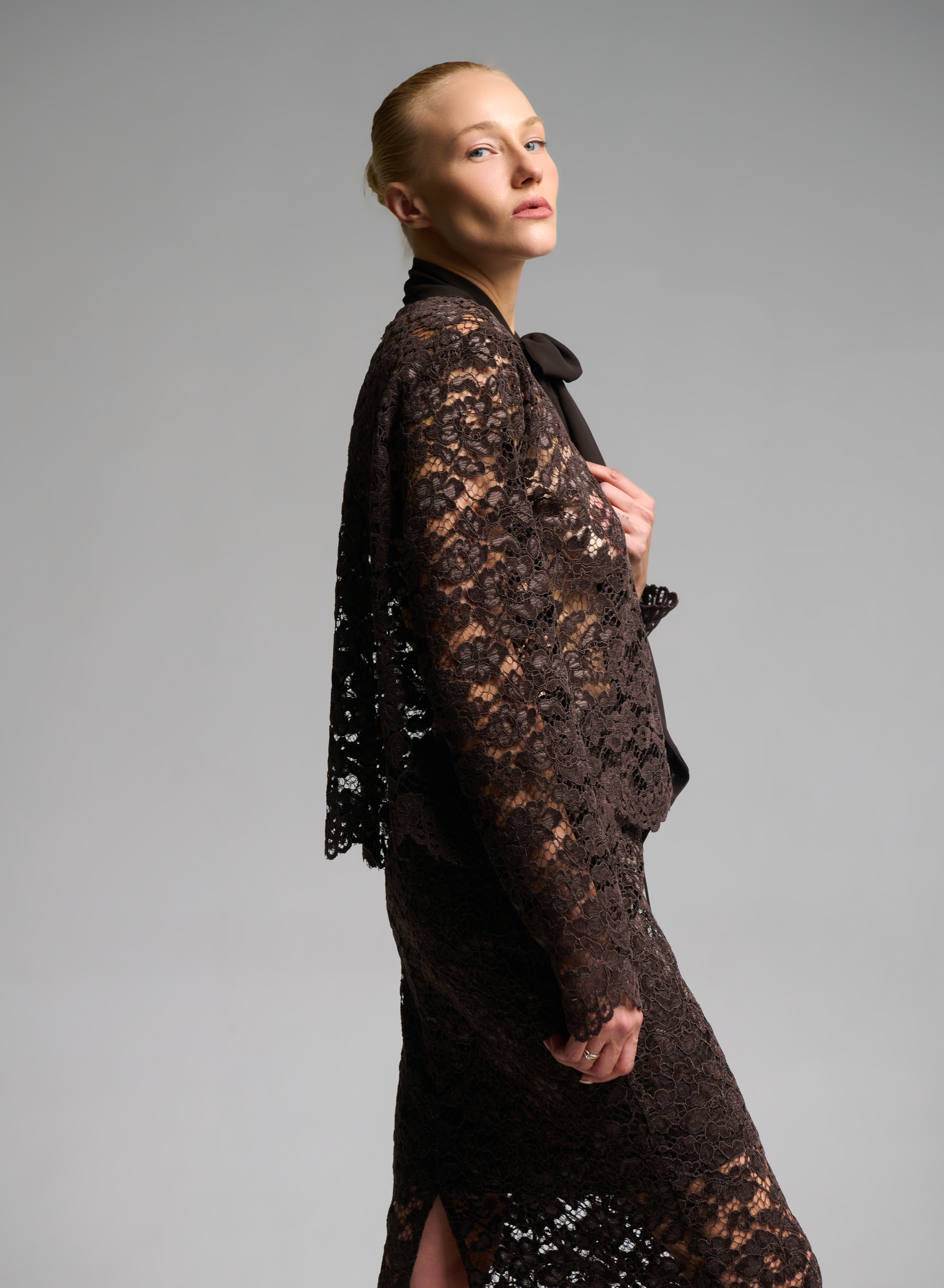 Chocolate lace Shirt "ELYSSE" Devotion Twins - 6