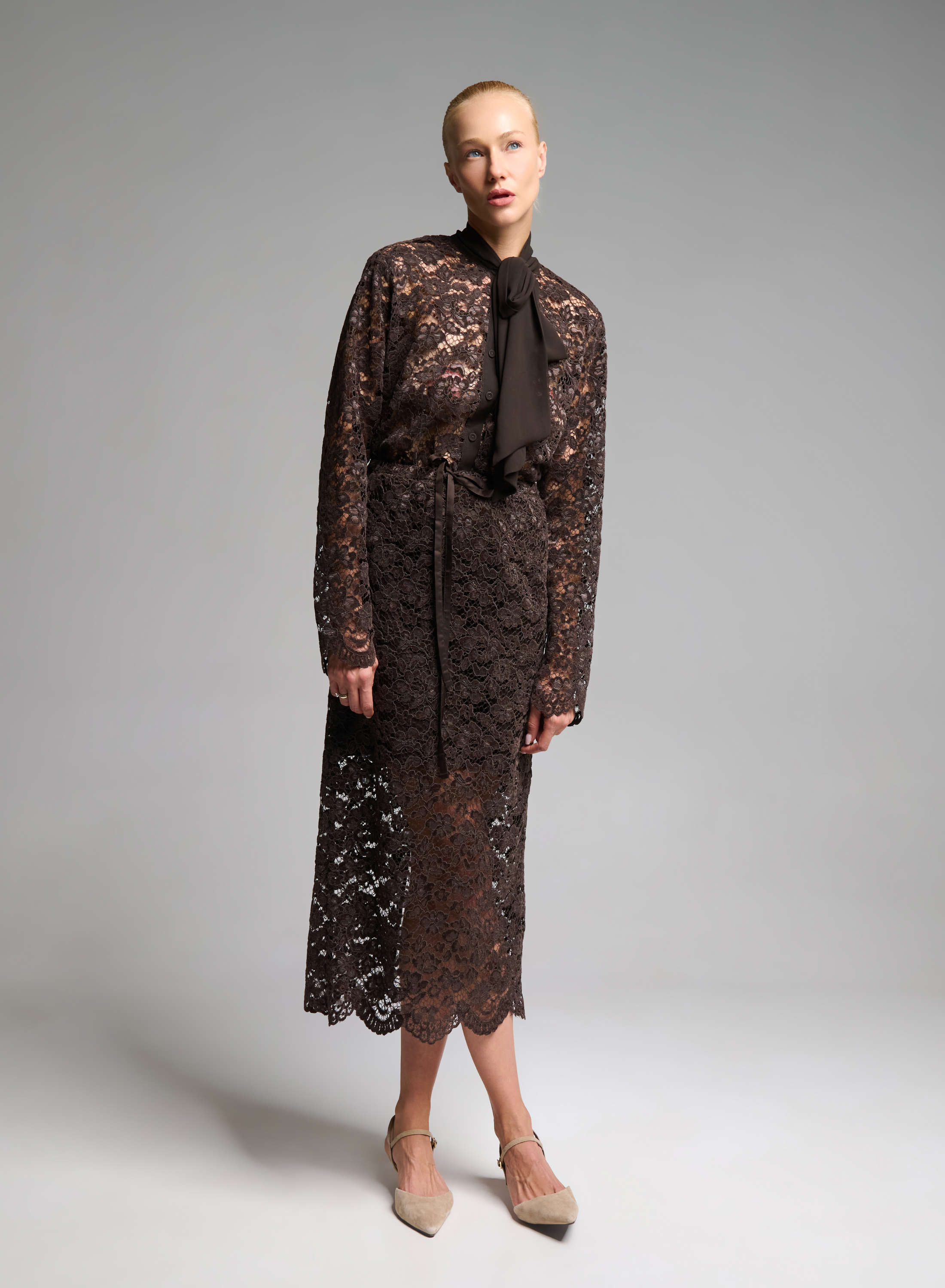 Chocolate lace Shirt "ELYSSE" Devotion Twins - 7