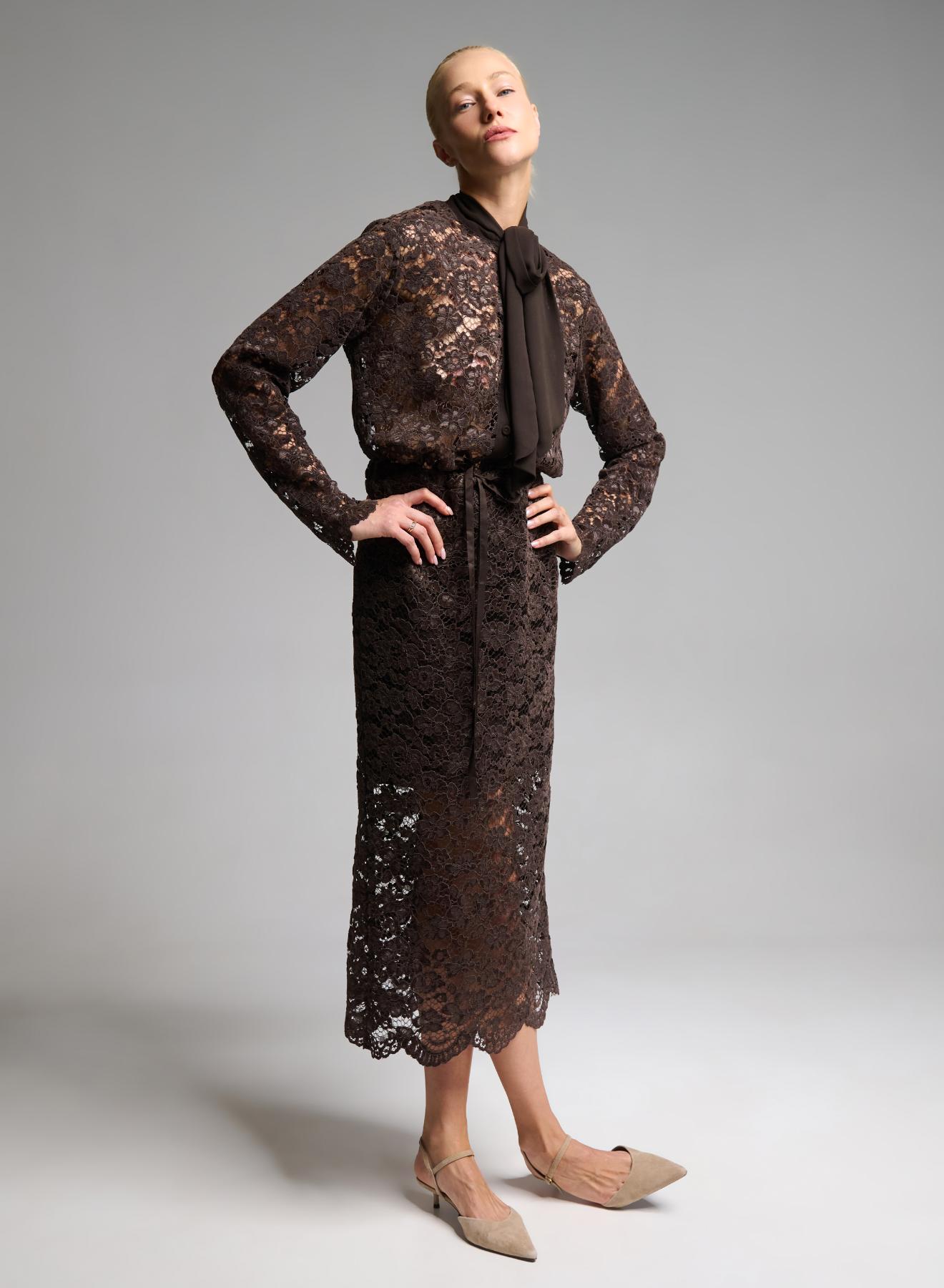 Chocolate lace Shirt "ELYSSE" Devotion Twins - 5