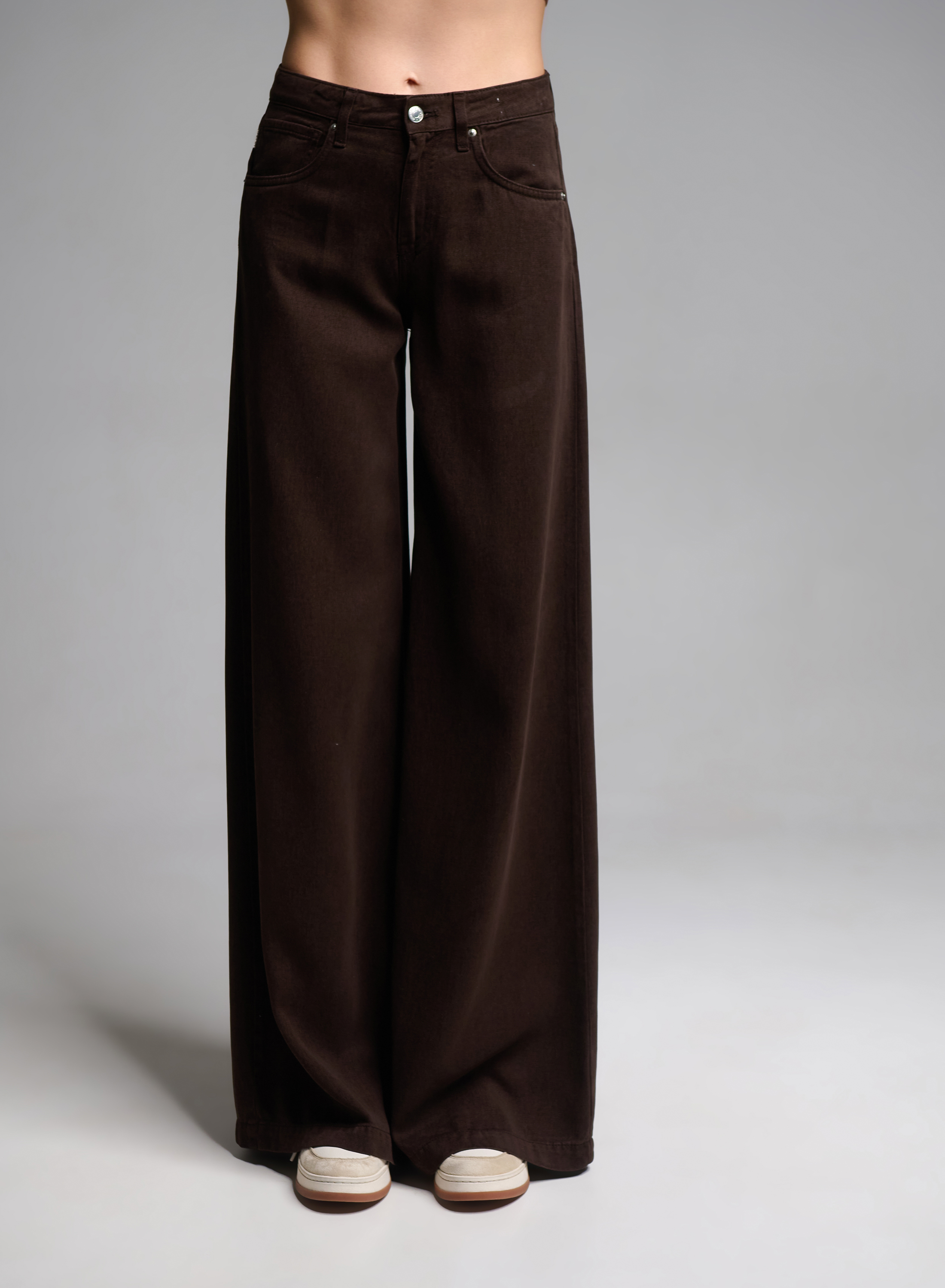 Σοκολά wide legs Madison Παντελόνι Vicolo - 4