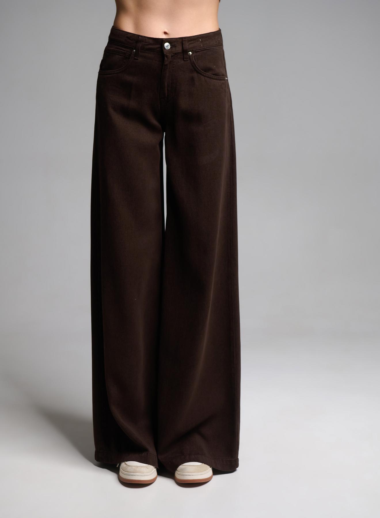 Σοκολά wide legs Madison Παντελόνι Vicolo - 5