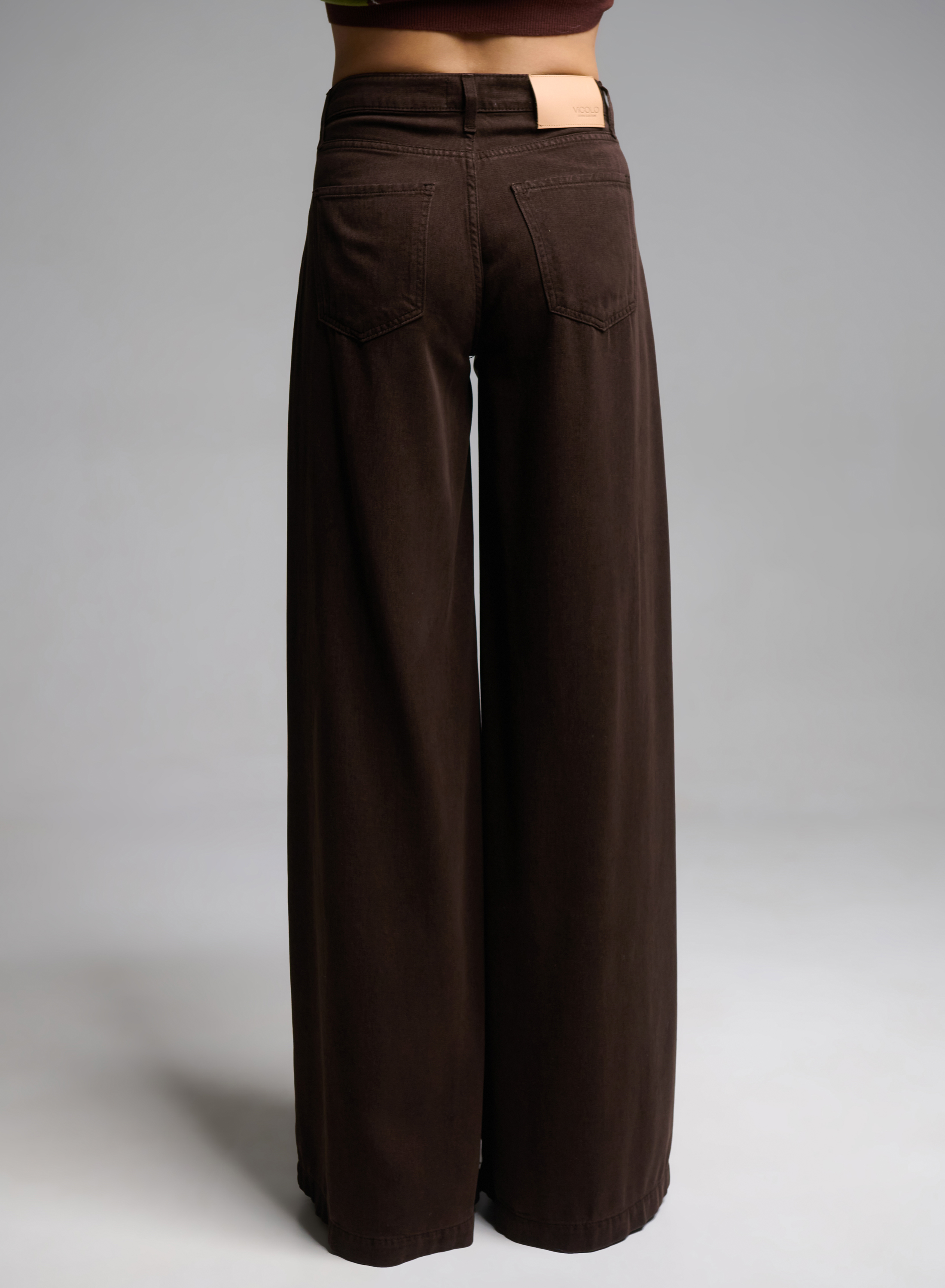 Σοκολά wide legs Madison Παντελόνι Vicolo - 5