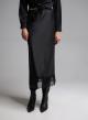Grey Anthracite satin Skirt with lace hem Emme Marella - 1