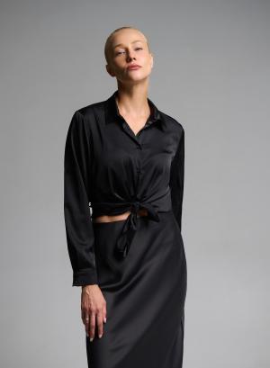Black satin Shirt Emme Marella - 66372