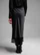 Grey Anthracite satin Skirt with lace hem Emme Marella - 3