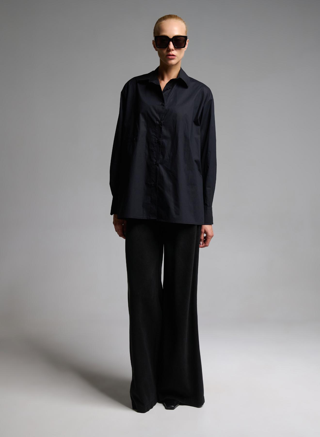 Μαύρο wide legs Madison Παντελόνι Vicolo - 1