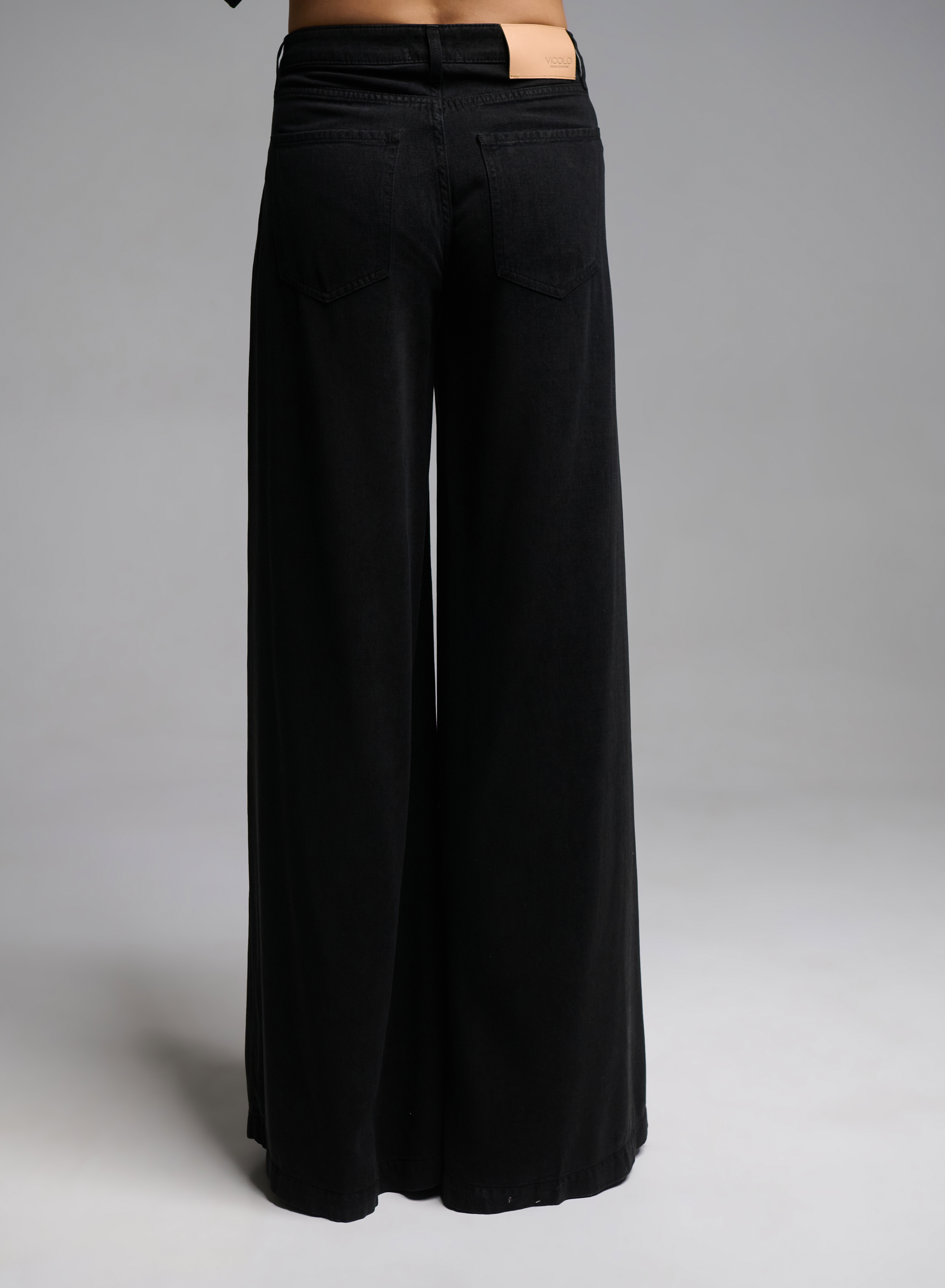 Μαύρο wide legs Madison Παντελόνι Vicolo - 2