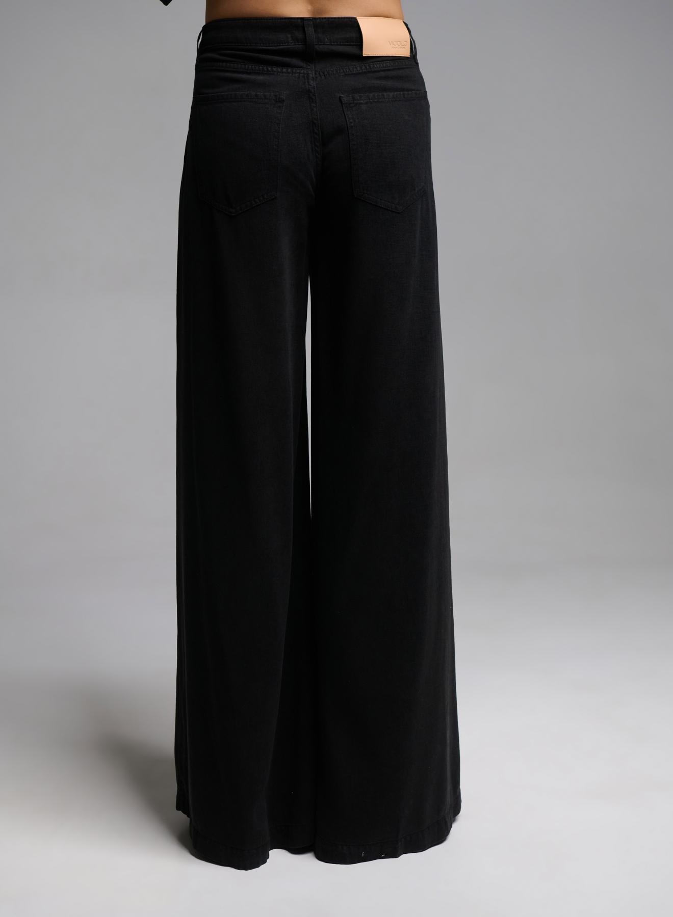 Μαύρο wide legs Madison Παντελόνι Vicolo - 3