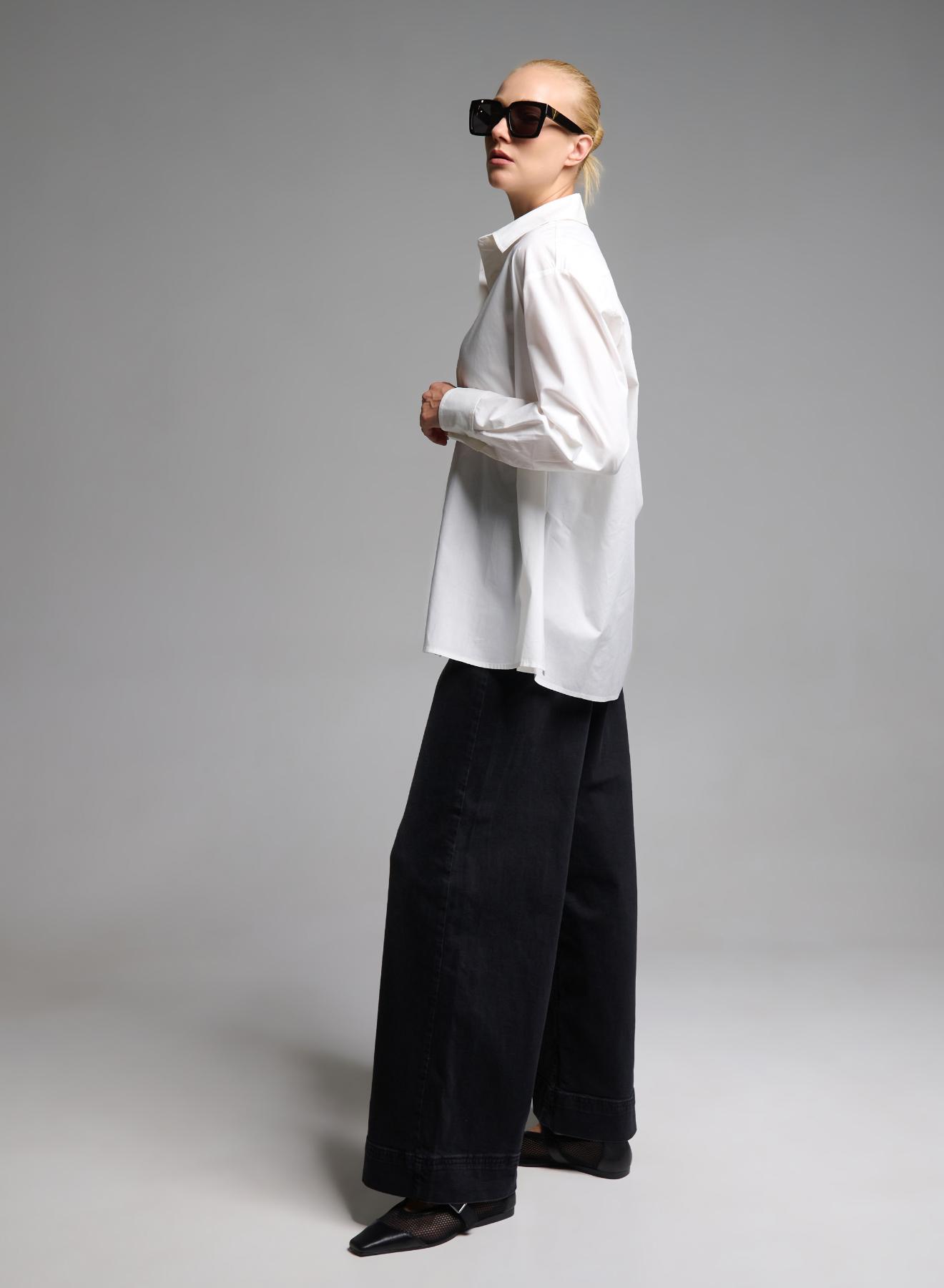 Μαύρο wide leg Παντελόνι Jean  Emme Marella - 3
