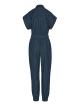 Dark Blue Denim Jumpsuit with same fabric belt Milla - 1