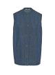 Dark Blue long Denim Vest with pockets Milla - 0