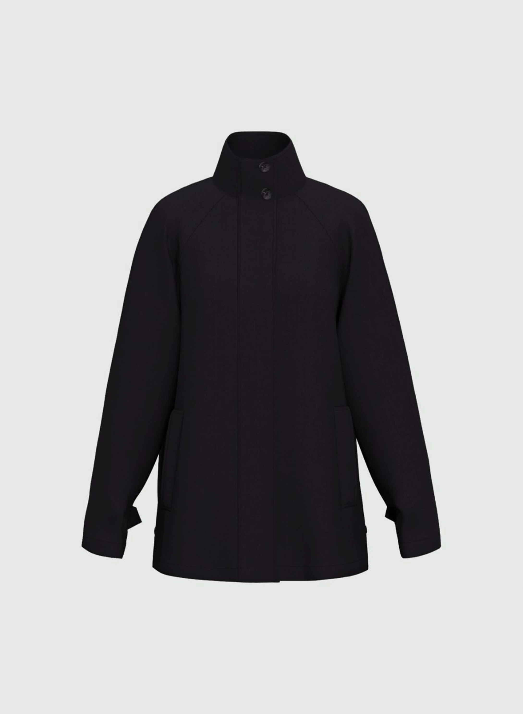 Navy Blue water-repellent gabardine Raincoat Emme Marella - 3