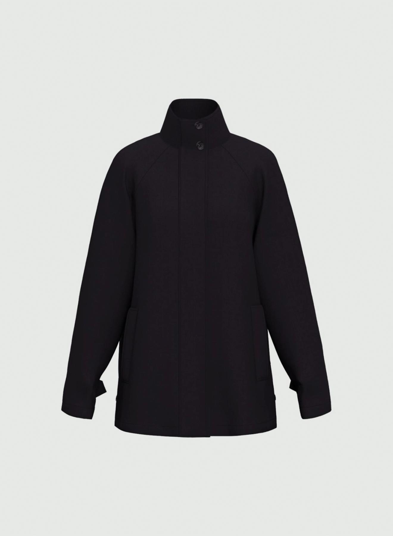 Navy Blue water-repellent gabardine Raincoat Emme Marella - 4