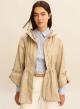 Μπεζ αδιάβροχο Parka με κουκούλα και με εσωτερικό κορδόνι στη μέση Emme Marella - 4
