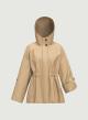 Μπεζ αδιάβροχο Parka με κουκούλα και με εσωτερικό κορδόνι στη μέση Emme Marella-5