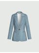 Μπλε Σακάκι Τζιν με ένα κουμπί Emme Marella-5