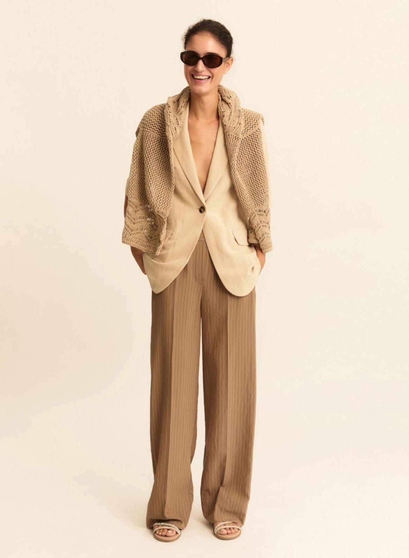 Μπεζ Σακάκι με κοντά μανίκια Emme Marella - 1