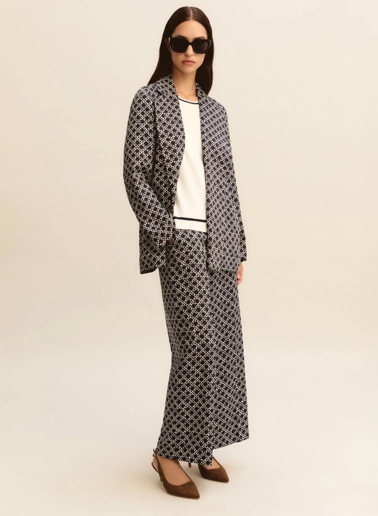 Navy Blue twill Σακάκι με σχέδια Emme Marella - 2