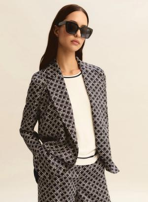 Navy Blue twill Σακάκι με σχέδια Emme Marella - 54752