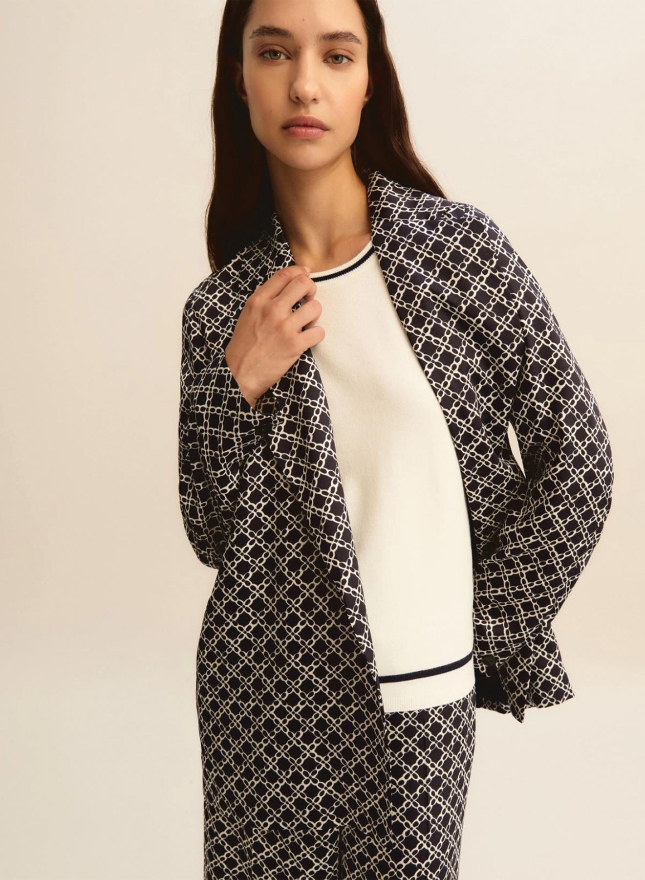 Navy Blue twill Σακάκι με σχέδια Emme Marella - 3