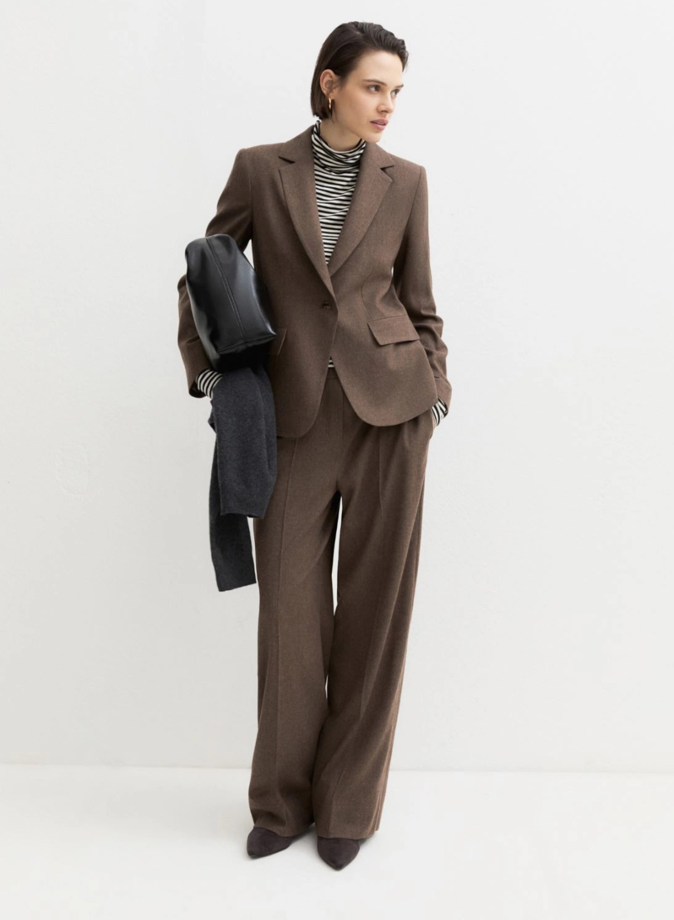 Taupe single buttoned Jacket Emme Marella - 0