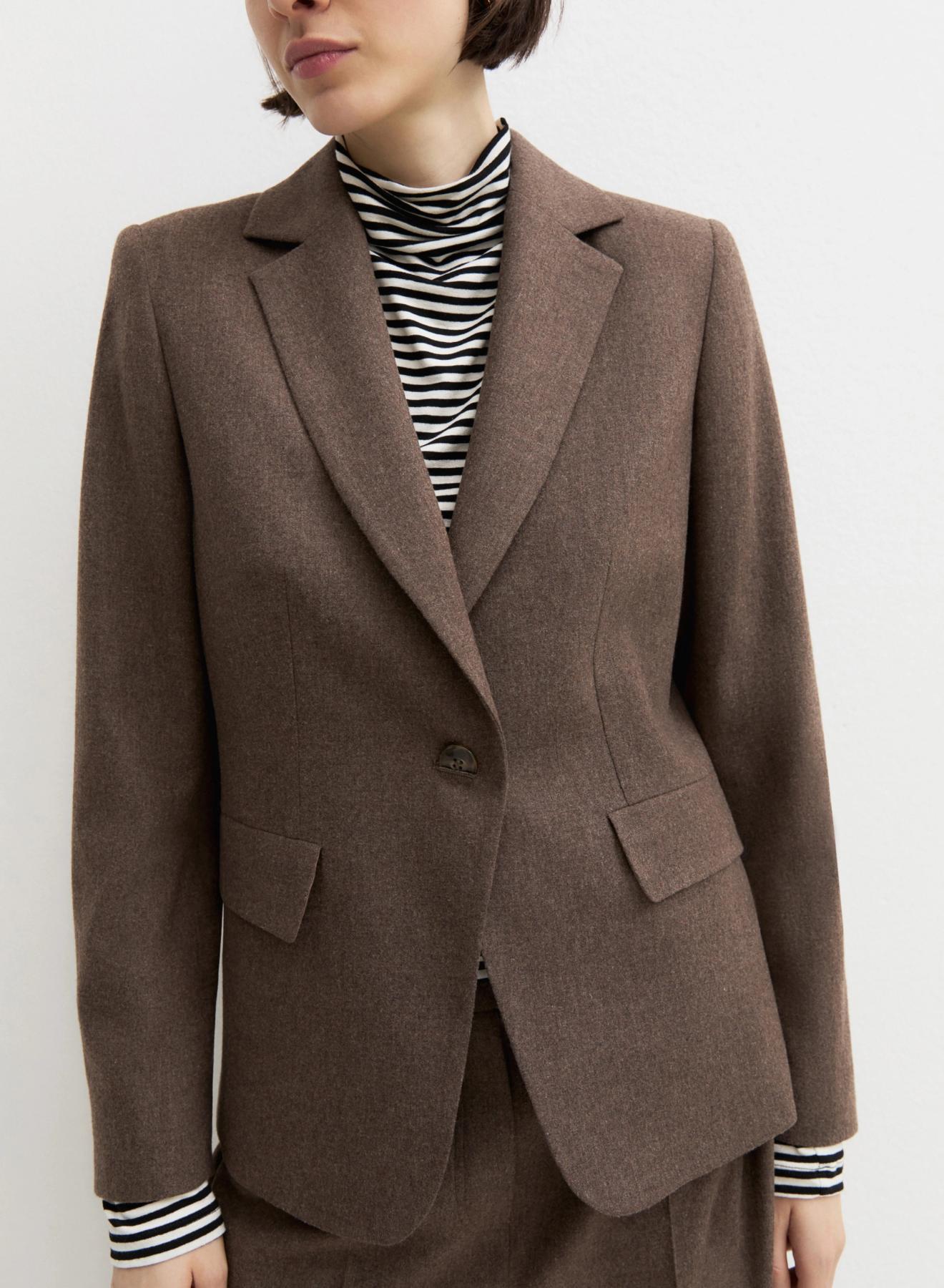 Taupe single buttoned Jacket Emme Marella - 4