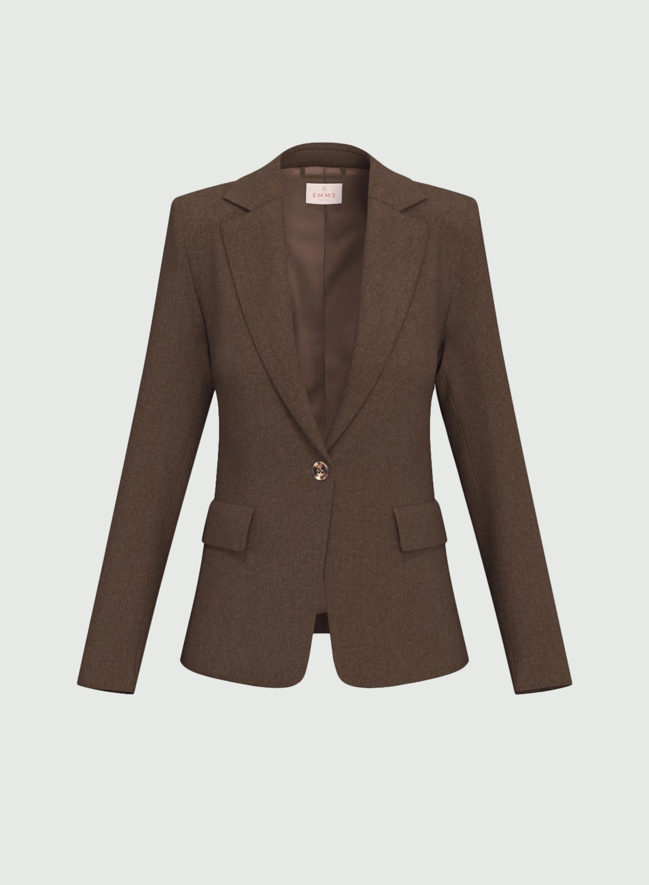Taupe single buttoned Jacket Emme Marella - 5