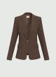 Taupe single buttoned Jacket Emme Marella-5