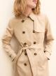 Μπεζ σταυροκούμπωτη Καμπαρντίνα με ζώνη Emme Marella - 2