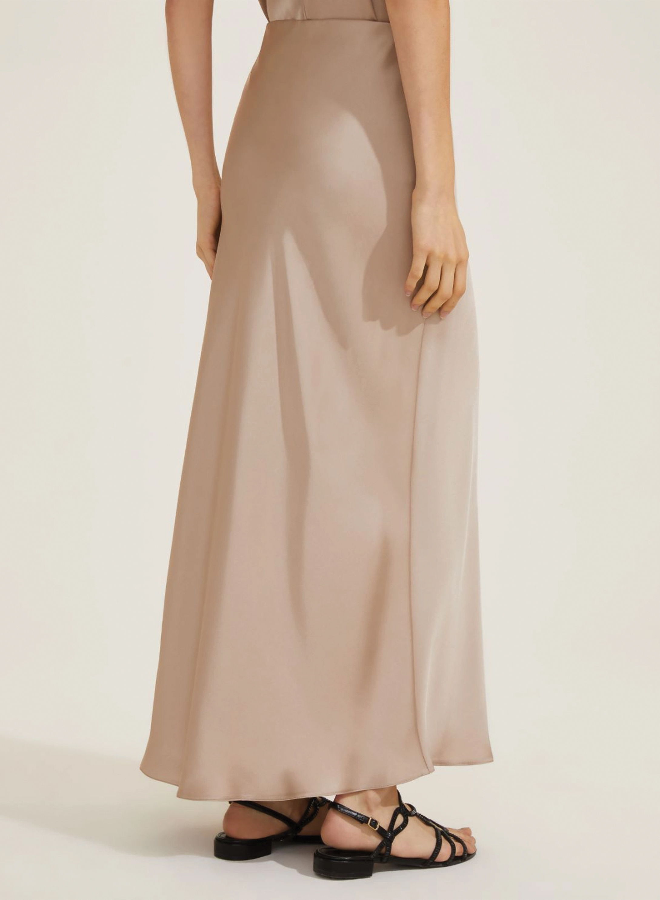 Beige silky touch straight fit Skirt with elasticated waistband Emme Marella - 1