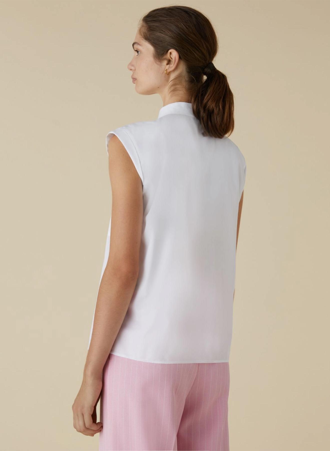 White cotton sleeveless Shirt Emme Marella - 2