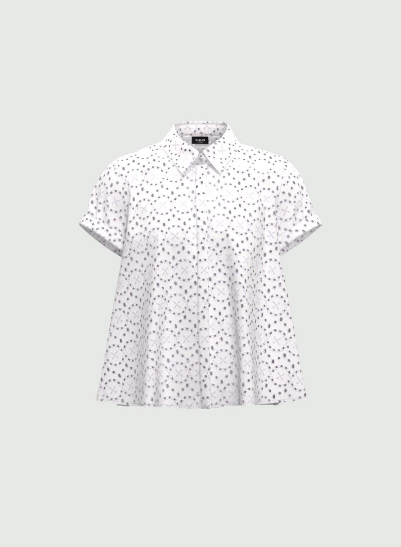 White cotton Shirt Broderie anglaise Emme Marella - 4