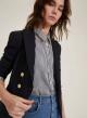 Navy Blue-White twill Shirt with stripes Emme Marella - 1