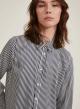 Navy Blue-White twill Shirt with stripes Emme Marella - 0