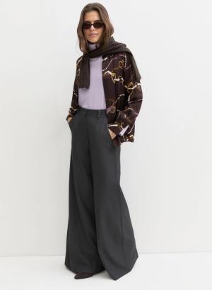 Σοκολά twill Πουκάμισο με σχέδια Emme Marella - 69272