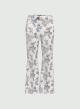 Cream floral cropped straight fit Trousers Emme Marella - 4