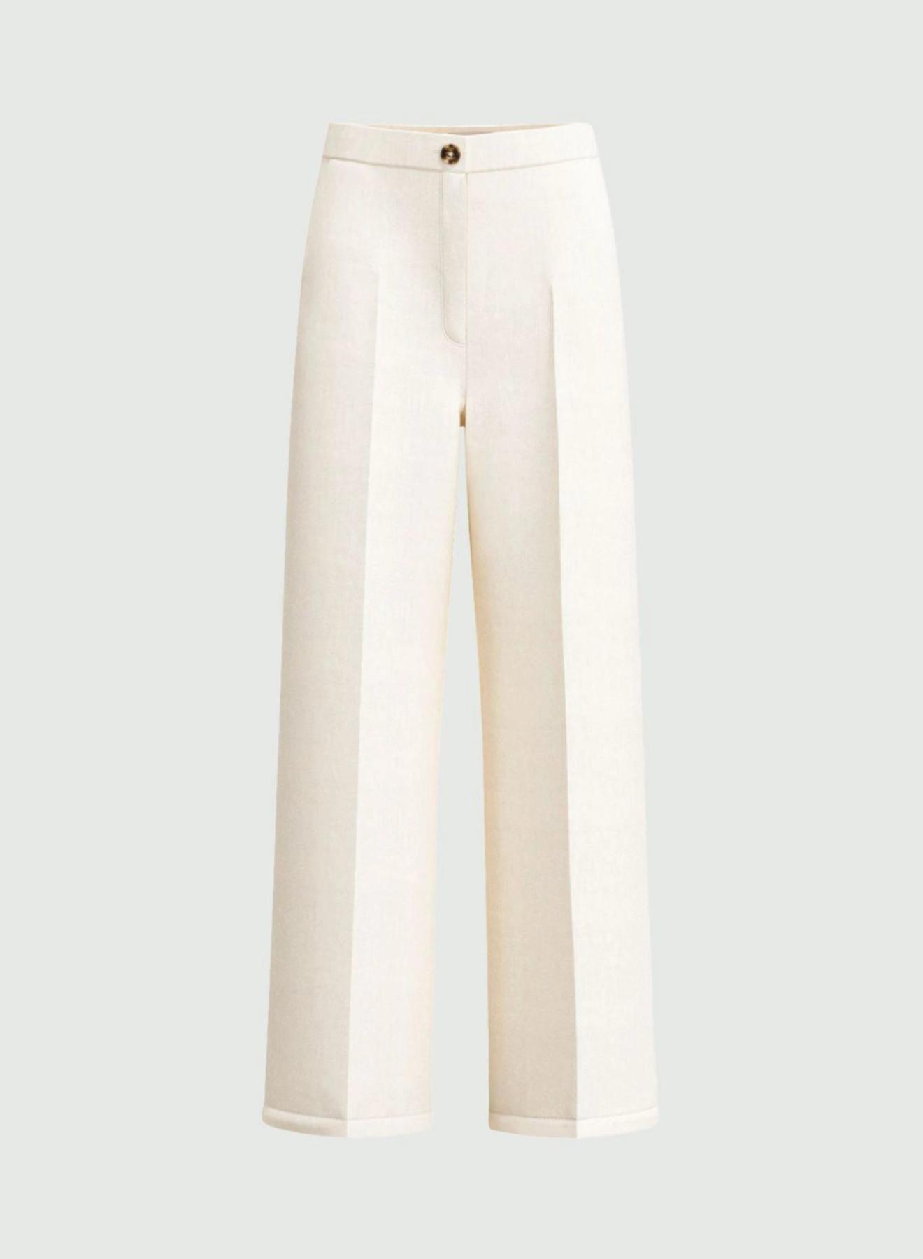 Λευκό loose fit Παντελόνι Emme Marella - 5