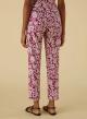 Raspberry Floral-patterned cotton poplin Trousers Emme Marella - 1