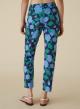 Blue Floral-patterned cotton poplin Trousers Emme Marella - 1