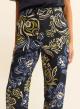 Navy Floral Παντελόνι Ποπλίνα με σχέδια Emme Marella - 4