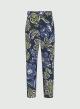 Navy Floral Παντελόνι Ποπλίνα με σχέδια Emme Marella-5