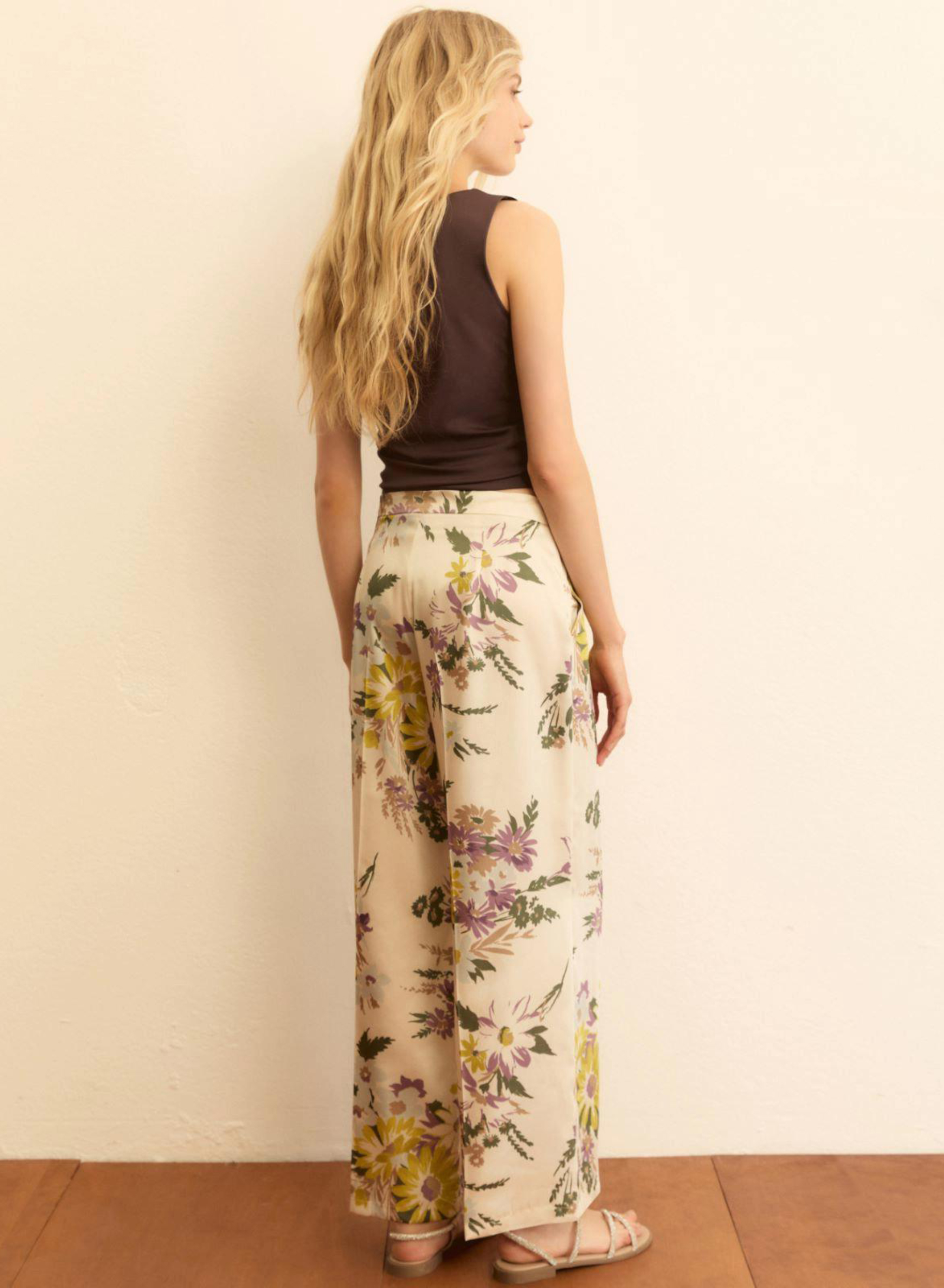 Floral Παντελόνι twill με σχέδια Emme Marella - 1